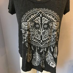 LOVE J Printed Graphic Tee with Embellishments